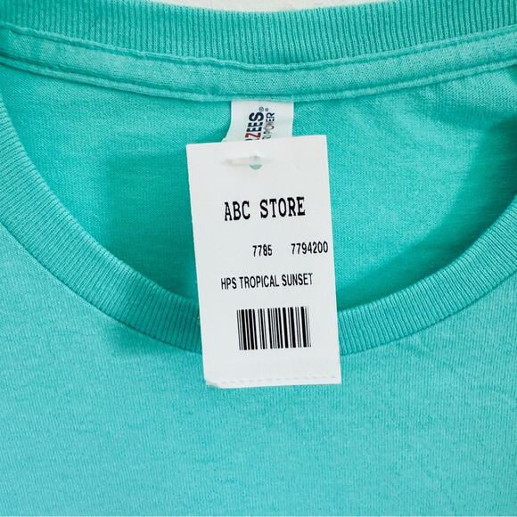 NEW Hawaii Aqua Blue Black Sunset Logo Short Sleeve Classic Tee T Shirt Top S - Picture 7 of 12